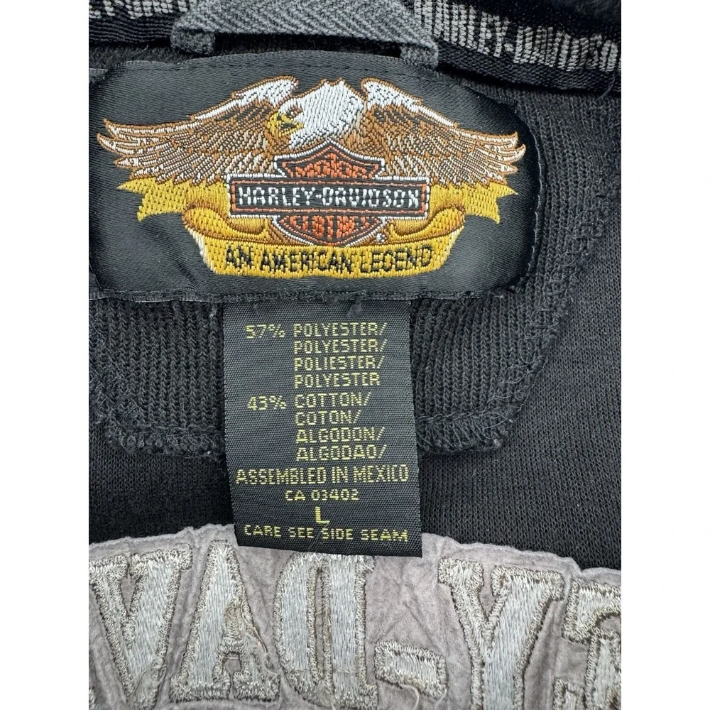 Harley Davidson Sweater Mens Large Black Embroidered Long Sleeve - Picture 5 of 5